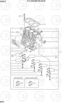 9010 CYLINDER BLOCK R35Z-9, Hyundai