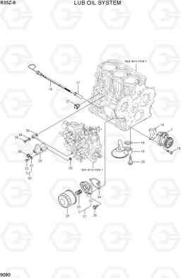 9090 LUB OIL SYSTEM R35Z-9, Hyundai