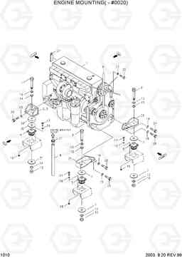 1010 ENGINE MOUNTING(-#0020) R360LC-3, Hyundai