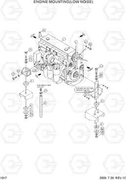 1017 ENGINE MOUNTING(LOW NOISE) R360LC-3, Hyundai