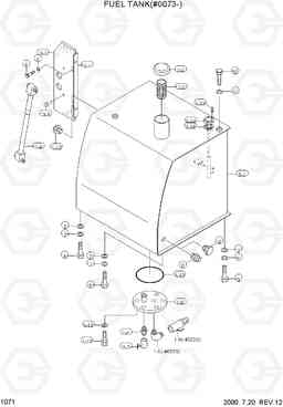 1071 FUEL TANK(#0073-) R360LC-3, Hyundai