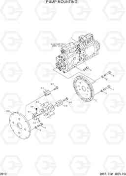 2010 PUMP MOUNTING R360LC-3, Hyundai