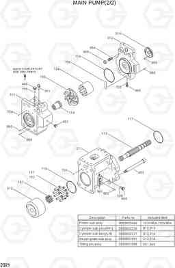 2021 MAIN PUMP(2/2) R360LC-3, Hyundai