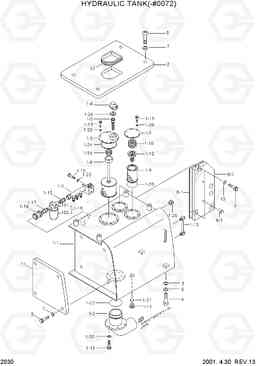 2030 HYDRAULIC TANK(-#0072) R360LC-3, Hyundai