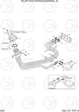 2054 PILOT HYD PIPING(CONTROL 2) R360LC-3, Hyundai