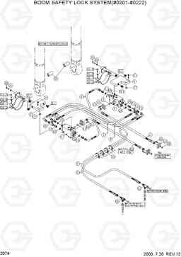2074 BOOM SAFETY LOCK SYSTEM(#0201-#0222) R360LC-3, Hyundai