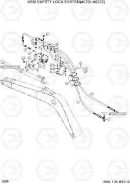 2086 ARM SAFETY LOCK SYSTEM(#0201-#0222) R360LC-3, Hyundai