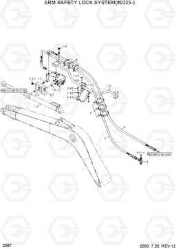 2087 ARM SAFETY LOCK SYSTEM(#0223-) R360LC-3, Hyundai