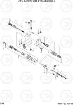 2088 ARM SAFETY LOCK VALVE(#0223-) R360LC-3, Hyundai