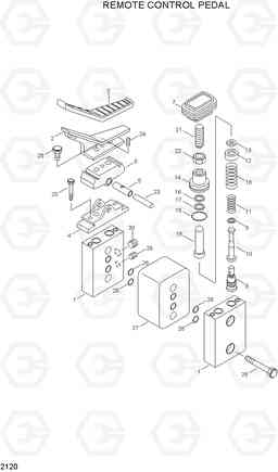 2120 REMOTE CONTROL PEDAL R360LC-3, Hyundai