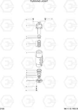 2130 TURNING JOINT R360LC-3, Hyundai