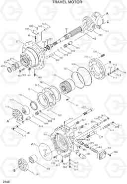 2140 TRAVEL MOTOR(-#0304) R360LC-3, Hyundai