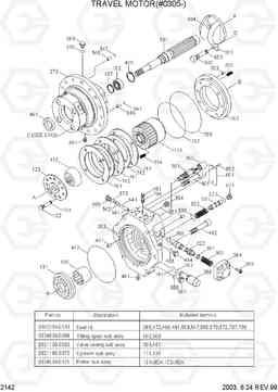 2142 TRAVEL MOTOR(#0305-) R360LC-3, Hyundai