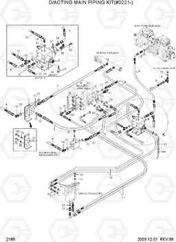 2189 DOUBLE ACTING MAIN PIPING KIT(#0221-) R360LC-3, Hyundai