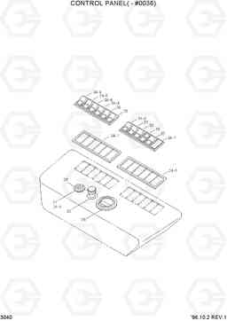 3040 CONTROL PANEL(-#0036) R360LC-3, Hyundai