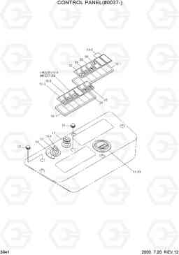 3041 CONTROL PANEL(#0037-) R360LC-3, Hyundai