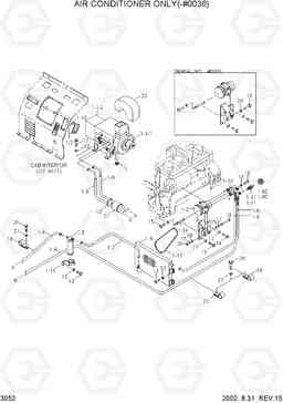 3052 AIR CONDITIONER ONLY(-#0036) R360LC-3, Hyundai