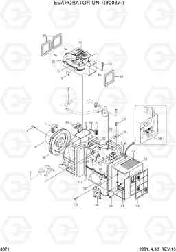 3071 EVAPORATOR UNIT(#0037-) R360LC-3, Hyundai