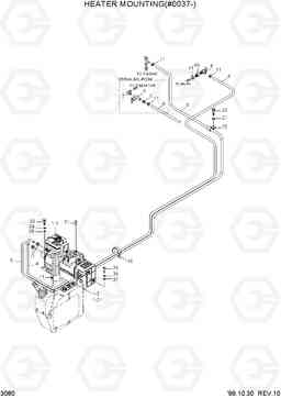 3080 HEATER MOUNTING(#0037-) R360LC-3, Hyundai