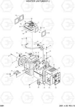 3081 HEATER UNIT(#0037-) R360LC-3, Hyundai