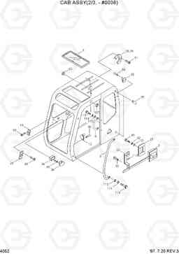 4052 CAB ASSY(2/3,-#0036) R360LC-3, Hyundai