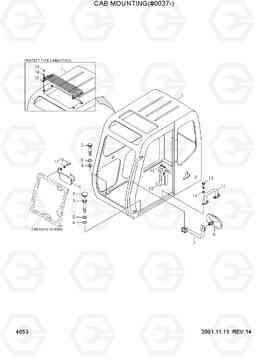 4053 CAB MOUNTING(#0037-) R360LC-3, Hyundai