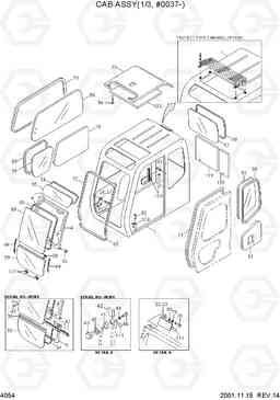 4054 CAB ASSY(1/3,#0037-) R360LC-3, Hyundai