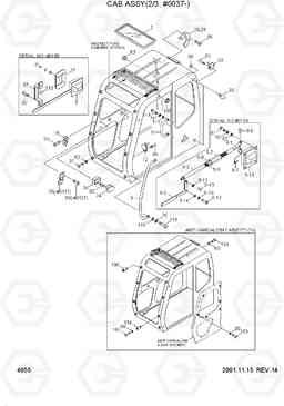4055 CAB ASSY(2/3,#0037-) R360LC-3, Hyundai