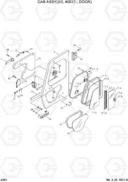 4061 CAB ASSY(3/3,#0037-,DOOR) R360LC-3, Hyundai