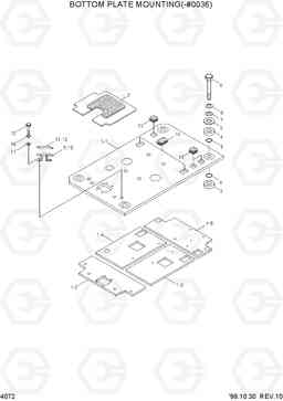 4072 BOTTOM PLATE MOUNTING(-#0036) R360LC-3, Hyundai