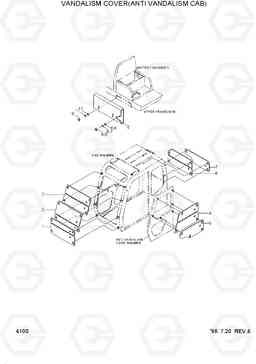 4100 VANDALISM COVER(ANTI VANDALISM CAB) R360LC-3, Hyundai