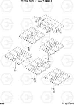 5062 TRACK CHAIN(-#0019,R360-3) R360LC-3, Hyundai