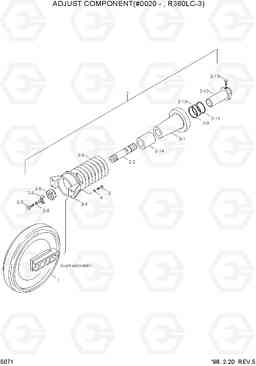 5071 ADJUST COMPONENT(#0020-,R360LC-3) R360LC-3, Hyundai