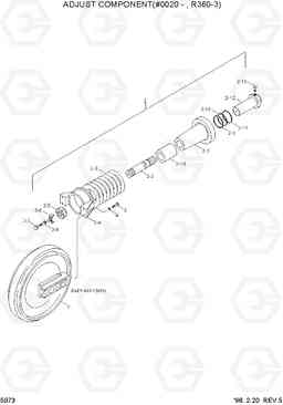 5073 ADJUST COMPONENT(#0020-,R360-3) R360LC-3, Hyundai