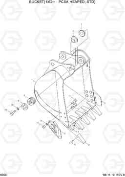 6050 BUCKET(1.62M3 PCSA HEAPED, STD) R360LC-3, Hyundai