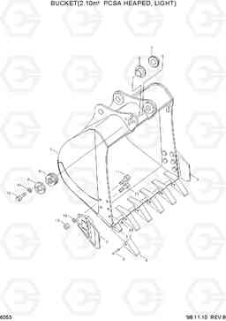 6053 BUCKET(2.10M3 PCSA HEAPED, LIGHT) R360LC-3, Hyundai