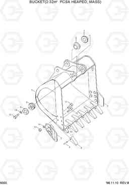 6055 BUCKET(2.32M3 PCSA HEAPED, MASS) R360LC-3, Hyundai