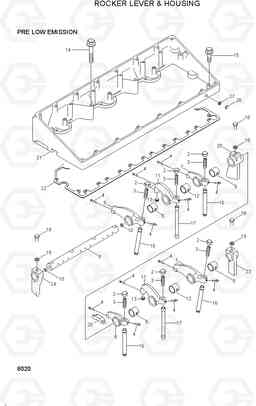 8020 ROCKER LEVER & HOUSING R360LC-3, Hyundai