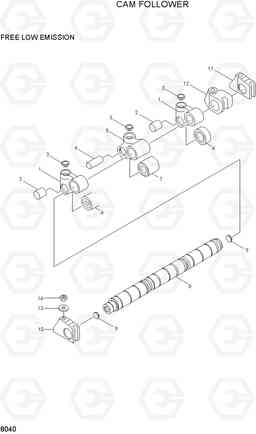 8040 CAM FOLLOWER R360LC-3, Hyundai