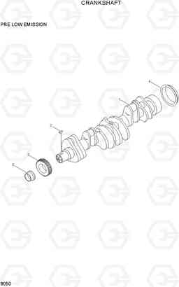 8050 CRANKSHAFT R360LC-3, Hyundai