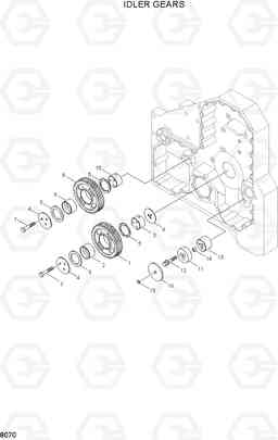 8070 IDLER GEARS R360LC-3, Hyundai