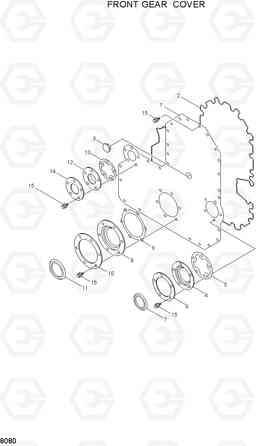 8080 FRONT GEAR COVER R360LC-3, Hyundai