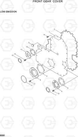 8081 FRONT GEAR COVER R360LC-3, Hyundai