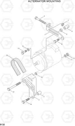 8130 ALTERNATOR MOUNTING R360LC-3, Hyundai