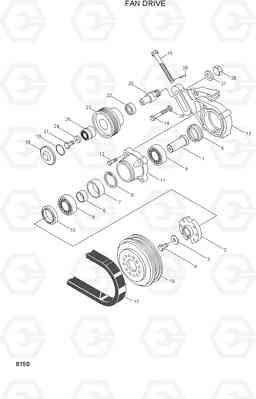 8150 FAN DRIVE R360LC-3, Hyundai