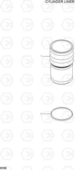 8160 CYLINDER LINER R360LC-3, Hyundai