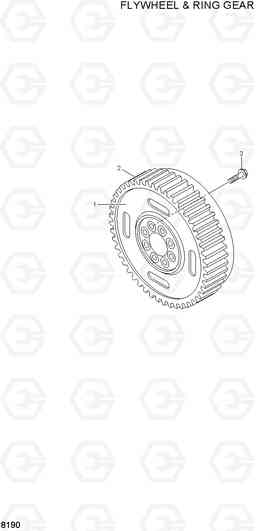 8190 FLYWHEEL & RING GEAR R360LC-3, Hyundai