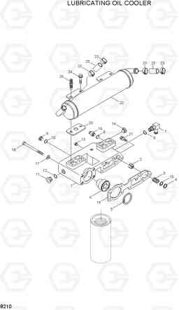 8210 LUBRICATING OIL COOLER R360LC-3, Hyundai