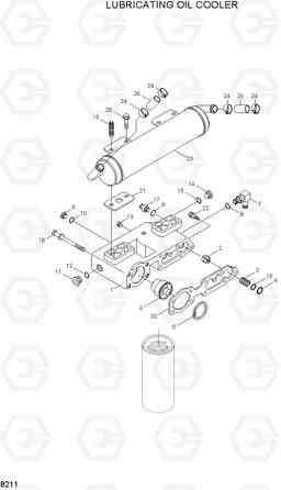 8211 LUBRICATING OIL COOLER R360LC-3, Hyundai