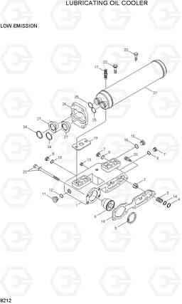 8212 LUBRICATING OIL COOLER R360LC-3, Hyundai